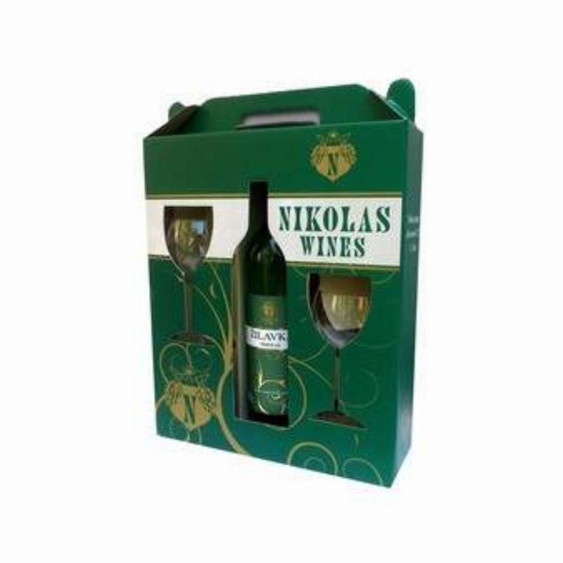 Vino Cuvee Premium 0,75L+2čaše Nikolas