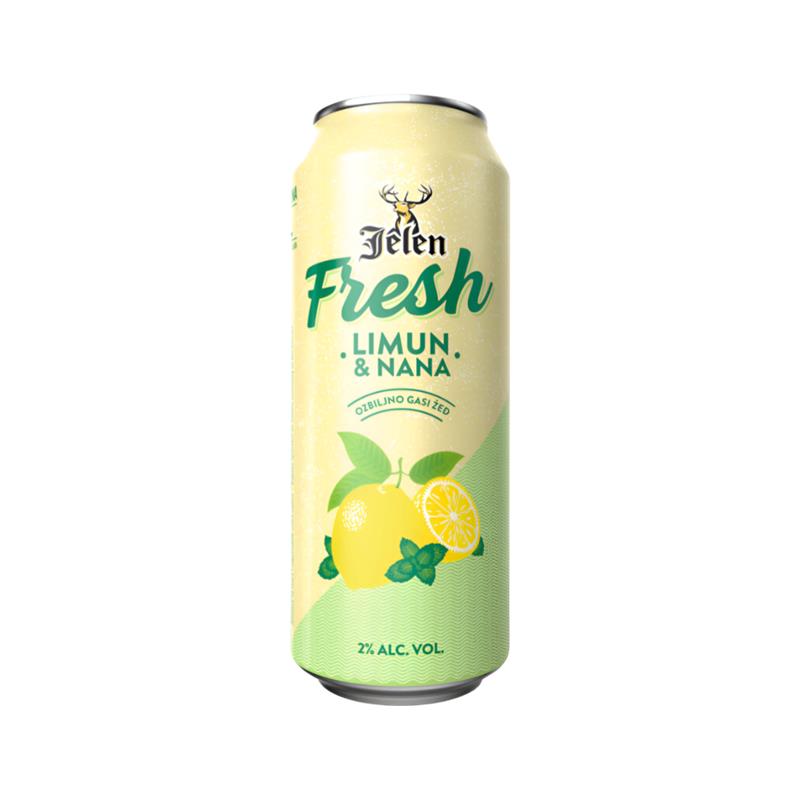 Pivo Jelen Fresh Limun Nana 0.5L Limenka 