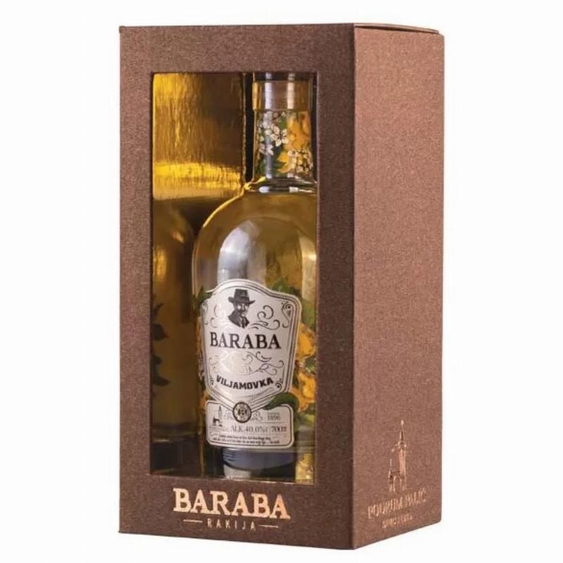 Rakija Baraba Viljamovka 0,7L Gift Lux Palić