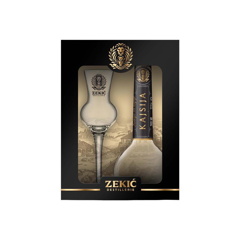 Rakija Emanda Kajsija 0.2L+Čaša Zekić
