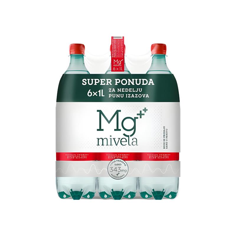 Voda Mg Mivela Blago Gazirana 6 x 1L Multipack